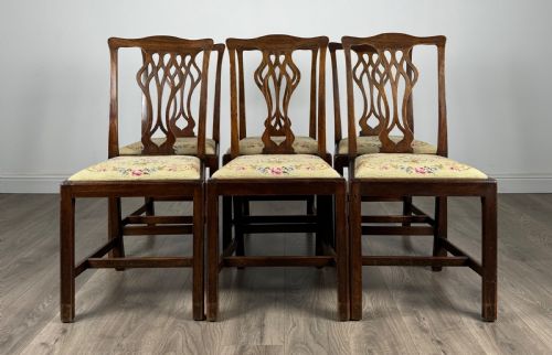 antique 18th century set of 6 mahogany dining chairs - CATEGORY: ANTIQUE CHAIRS - DATED GEORGIAN