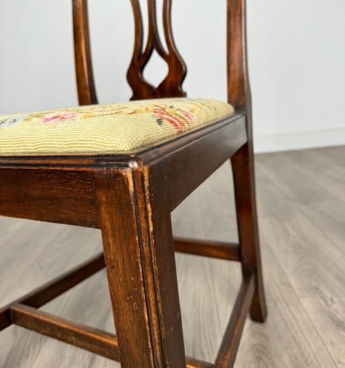 ANTIQUE 18TH CENTURY SET OF 6 MAHOGANY DINING CHAIRS - ADDITIONAL PHOTO 4