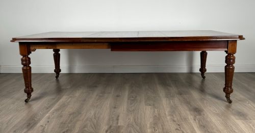 ANTIQUE LATE 19TH CENTURY LARGE MAHOGANY EXTENDING DINING TABLE - ADDITIONAL PHOTO 2