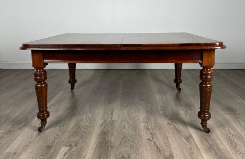 ANTIQUE LATE 19TH CENTURY LARGE MAHOGANY EXTENDING DINING TABLE - ADDITIONAL PHOTO 4