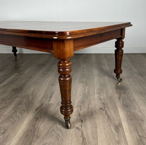 ANTIQUE LATE 19TH CENTURY LARGE MAHOGANY EXTENDING DINING TABLE - ADDITIONAL PHOTO 7