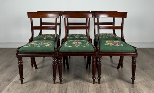 antique 18th century set of 6 mahogany dining chairs - CATEGORY: ANTIQUE CHAIRS - DATED GEORGIAN