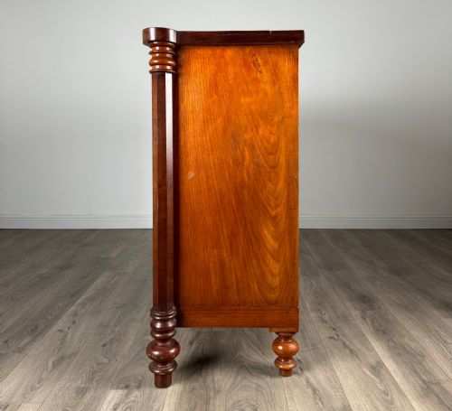 fig 2. Antique 19th Century Bow Front Chest Of Drawers In Mahogany