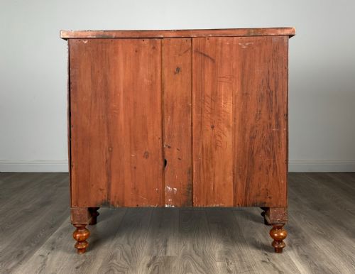 fig 4. Antique 19th Century Bow Front Chest Of Drawers In Mahogany