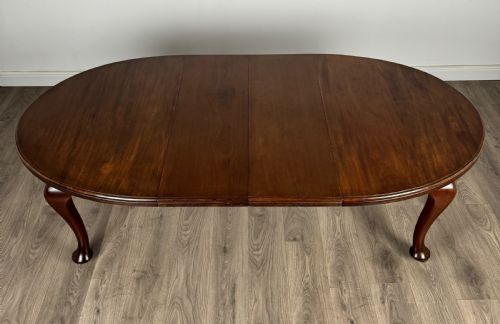 ANTIQUE 20TH CENTURY QUEEN ANNE STYLE DINING TABLE IN MAHOGANY - ADDITIONAL PHOTO 6