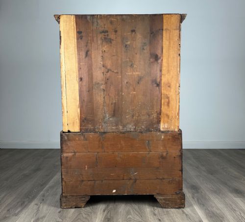 ANTIQUE EARLY 19TH CENTURY CHEST ON CHEST IN MAHOGANY - ADDITIONAL PHOTO 4