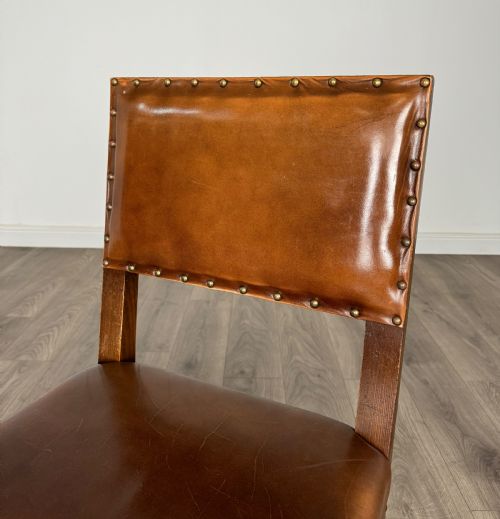 ANTIQUE 20TH CENTURY SET OF 6 OAK DINING CHAIRS - ADDITIONAL PHOTO 2