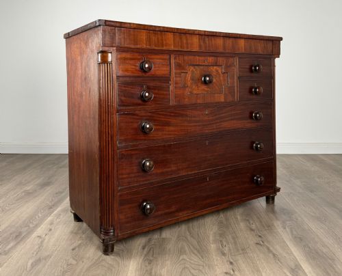 ANTIQUE 18TH CENTURY QUALITY MAHOGANY CHEST OF DRAWERS - ADDITIONAL PHOTO 7