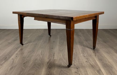 antique 20th century dining table in oak - CATEGORY: ANTIQUE TABLES - DATED EDWARDIAN