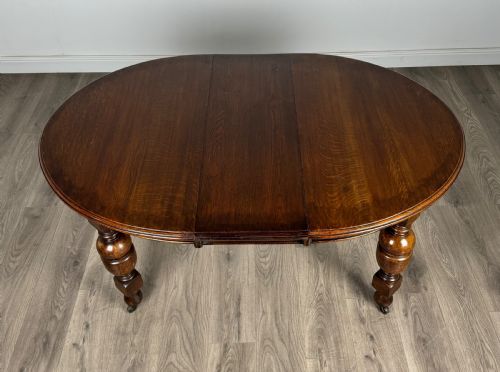ANTIQUE 20TH CENTURY DINING TABLE IN OAK - ADDITIONAL PHOTO 3
