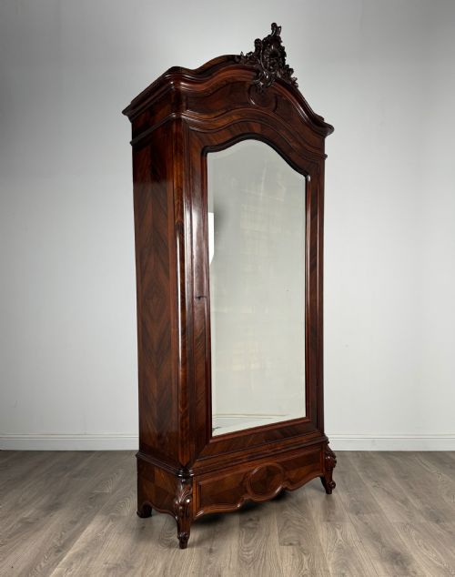 ANTIQUE 19TH CENTURY FRENCH ARMOIRE IN ROSEWOOD - ADDITIONAL PHOTO 5