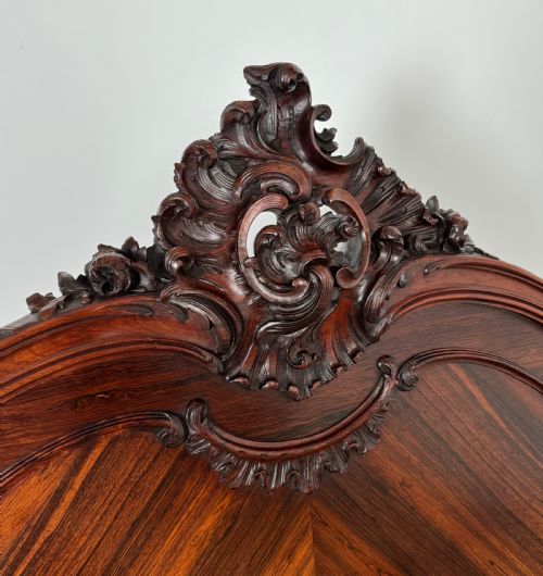 ANTIQUE 19TH CENTURY FRENCH DOUBLE BED IN ROSEWOOD - ADDITIONAL PHOTO 2