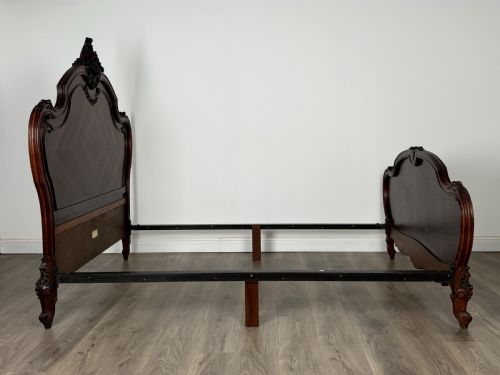 ANTIQUE 19TH CENTURY FRENCH DOUBLE BED IN ROSEWOOD - ADDITIONAL PHOTO 3