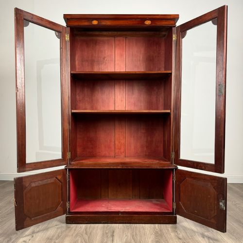 ANTIQUE 19TH CENTURY DISPLAY CABINET IN MAHOGANY - ADDITIONAL PHOTO 1