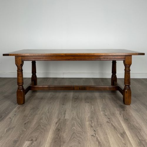 antique 20th century fine quality oak refractory dining table - CATEGORY: ANTIQUE TABLES - DATED EDWARDIAN