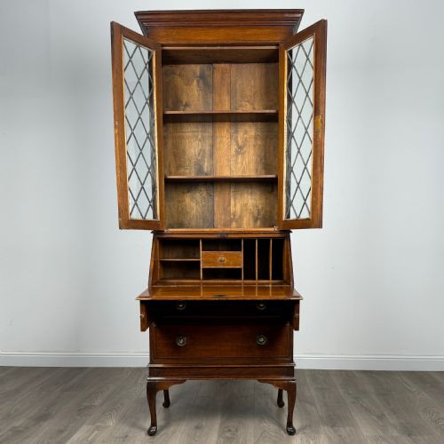 ANTIQUE 20TH CENTURY BUREAU BOOKCASE IN OAK - ADDITIONAL PHOTO 1
