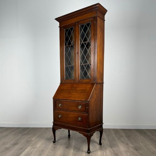 ANTIQUE 20TH CENTURY BUREAU BOOKCASE IN OAK - ADDITIONAL PHOTO 2