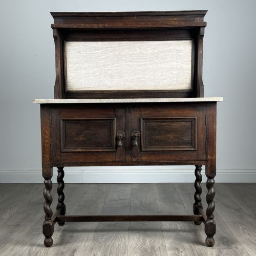 antique 20th century washstand in oak - CATEGORY: ANTIQUE FURNITURE - DATED EDWARDIAN