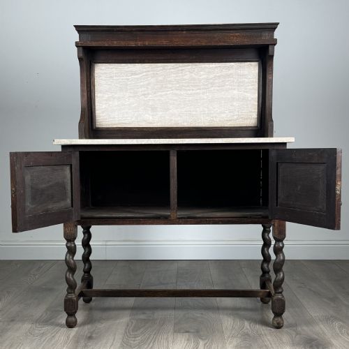 ANTIQUE 20TH CENTURY WASHSTAND IN OAK - ADDITIONAL PHOTO 1