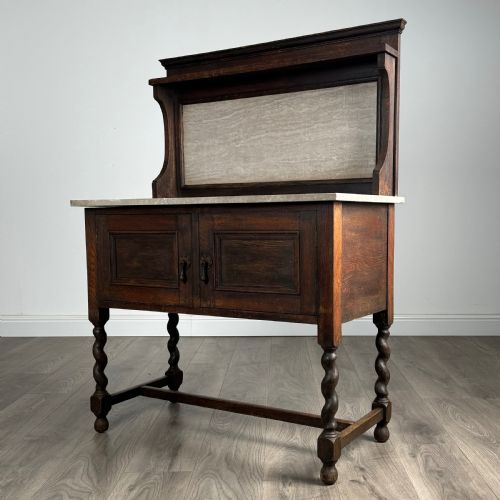 ANTIQUE 20TH CENTURY WASHSTAND IN OAK - ADDITIONAL PHOTO 2