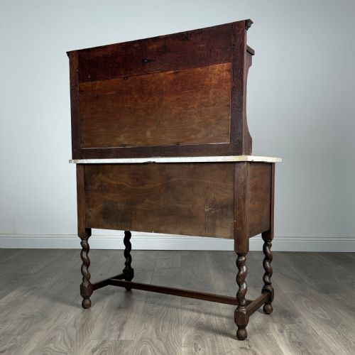 ANTIQUE 20TH CENTURY WASHSTAND IN OAK - ADDITIONAL PHOTO 6