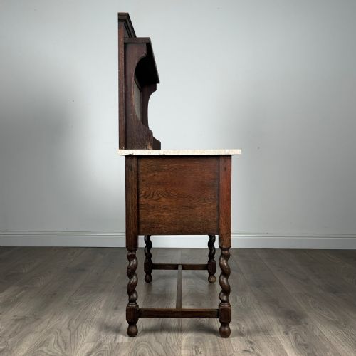 ANTIQUE 20TH CENTURY WASHSTAND IN OAK - ADDITIONAL PHOTO 7
