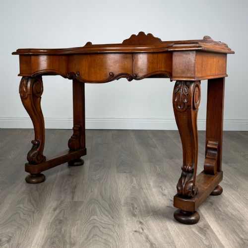 ANTIQUE 19TH CENTURY CONSOLE TABLE SIDE TABLE IN OAK - ADDITIONAL PHOTO 1