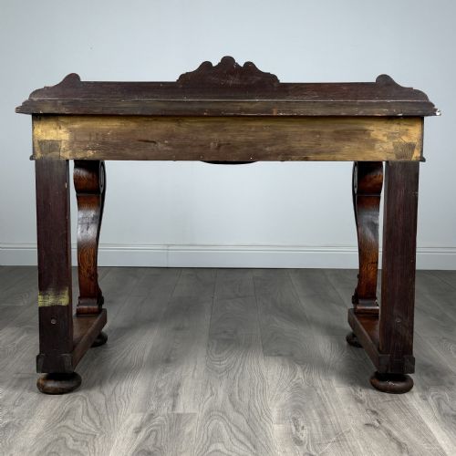 ANTIQUE 19TH CENTURY CONSOLE TABLE SIDE TABLE IN OAK - ADDITIONAL PHOTO 4