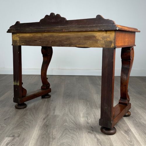 ANTIQUE 19TH CENTURY CONSOLE TABLE SIDE TABLE IN OAK - ADDITIONAL PHOTO 5