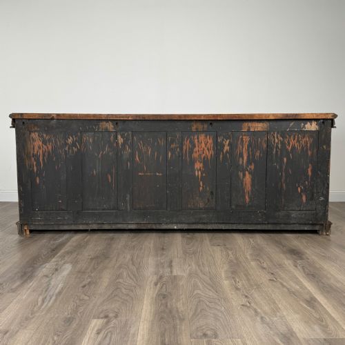 ANTIQUE 19TH CENTURY LARGE CARVED OAK BOOKCASE - ADDITIONAL PHOTO 4