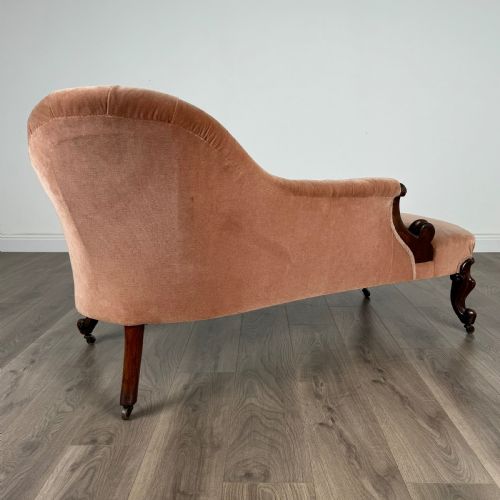 fig 3.  Antique 19th Century Chaise Lounge In Mahogany 