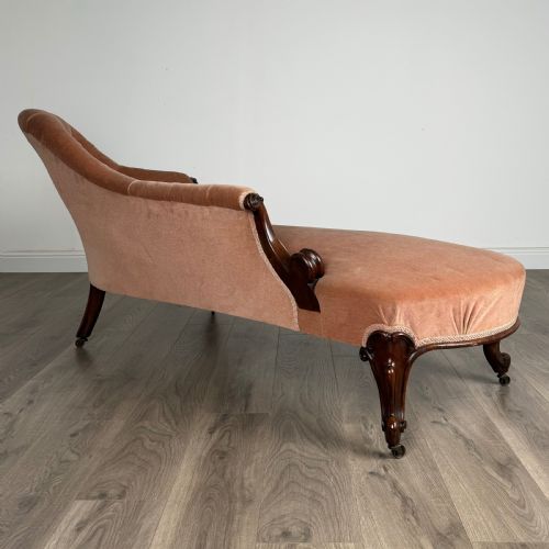 fig 5.  Antique 19th Century Chaise Lounge In Mahogany 