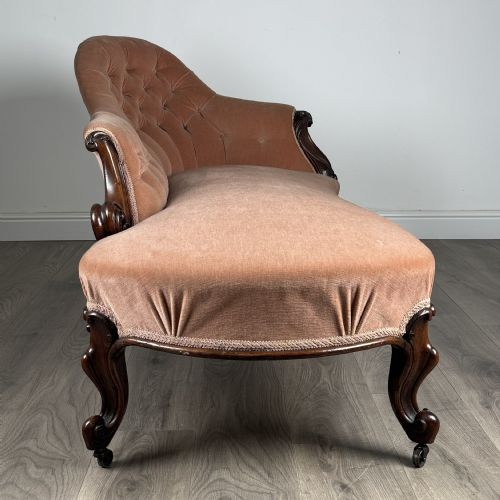 fig 6.  Antique 19th Century Chaise Lounge In Mahogany 
