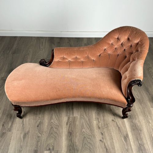 fig 8.  Antique 19th Century Chaise Lounge In Mahogany 