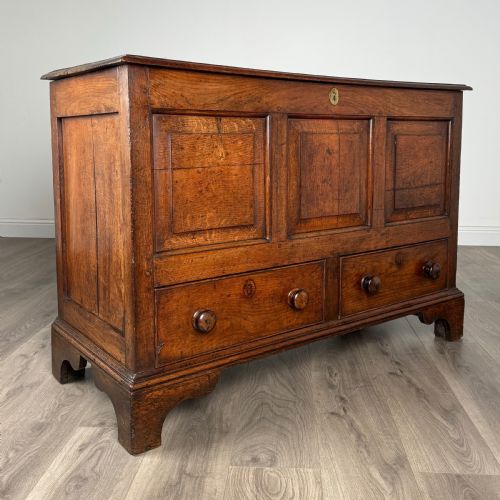 ANTIQUE 18TH CENTURY MULE CHEST COFFER IN OAK - ADDITIONAL PHOTO 7