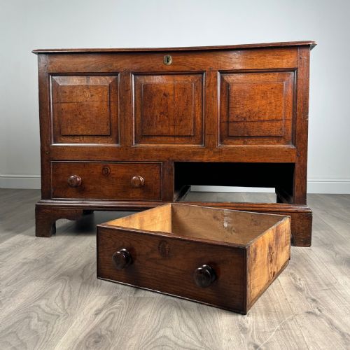 ANTIQUE 18TH CENTURY MULE CHEST COFFER IN OAK - ADDITIONAL PHOTO 18