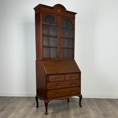 ANTIQUE LATE 19TH CENTURY BUREAU BOOKCASE IN MAHOGANY - ADDITIONAL PHOTO 8