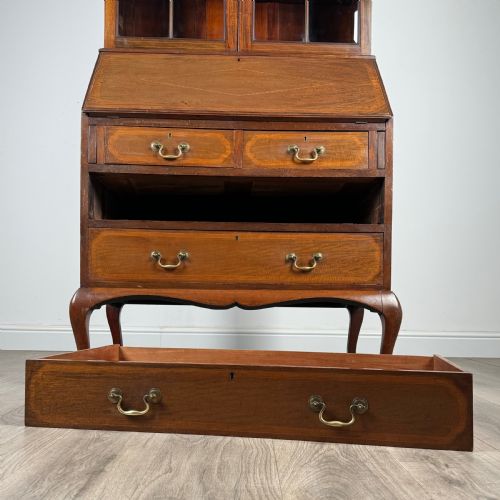 ANTIQUE LATE 19TH CENTURY BUREAU BOOKCASE IN MAHOGANY - ADDITIONAL PHOTO 9