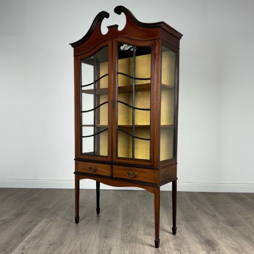 ANTIQUE 19TH CENTURY DISPLAY CABINET IN MAHOGANY - ADDITIONAL PHOTO 2
