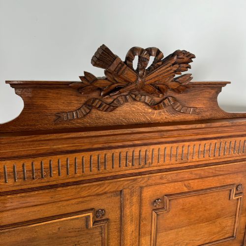 fig 8. Antique 19th Century French Carved Oak Double Bed