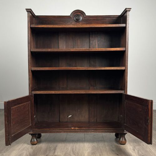 ANTIQUE 20TH CENTURY BOOKCASE IN OAK - ADDITIONAL PHOTO 1