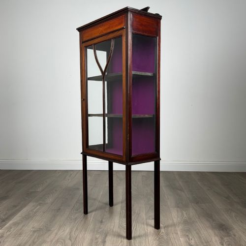 ANTIQUE LATE 19TH CENTURY DISPLAY CABINET IN MAHOGANY - ADDITIONAL PHOTO 2