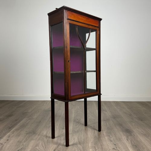 ANTIQUE LATE 19TH CENTURY DISPLAY CABINET IN MAHOGANY - ADDITIONAL PHOTO 8