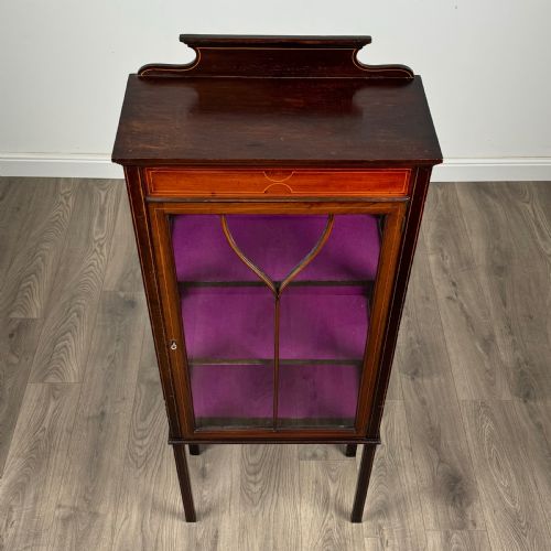 ANTIQUE LATE 19TH CENTURY DISPLAY CABINET IN MAHOGANY - ADDITIONAL PHOTO 9