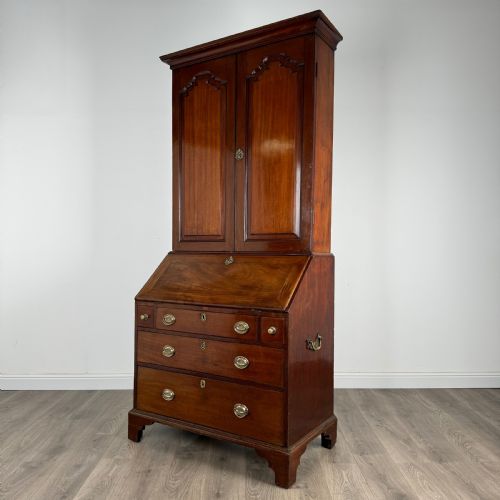 ANTIQUE 18TH CENTURY FINE QUALITY BUREAU BOOKCASE IN MAHOGANY - ADDITIONAL PHOTO 3