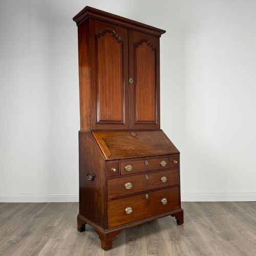 ANTIQUE 18TH CENTURY FINE QUALITY BUREAU BOOKCASE IN MAHOGANY - ADDITIONAL PHOTO 9