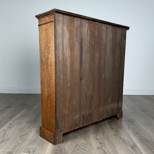 ANTIQUE 19TH CENTURY OPEN BOOKCASE IN OAK - ADDITIONAL PHOTO 3