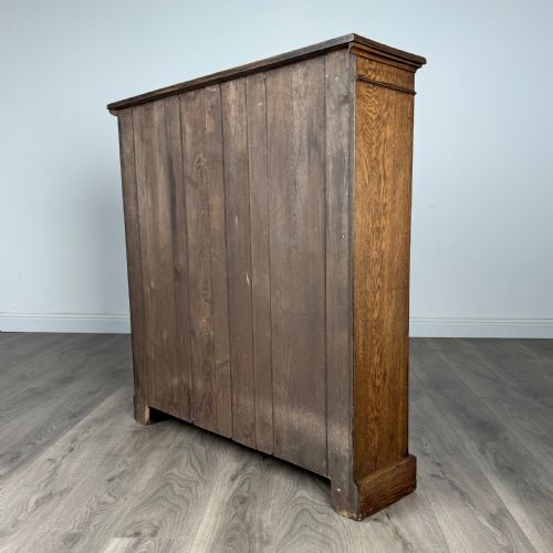 ANTIQUE 19TH CENTURY OPEN BOOKCASE IN OAK - ADDITIONAL PHOTO 5