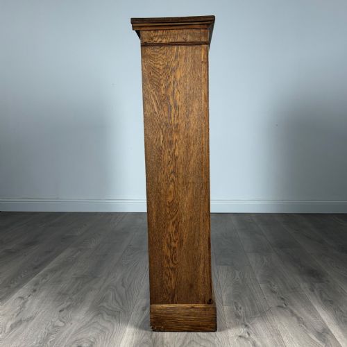 ANTIQUE 19TH CENTURY OPEN BOOKCASE IN OAK - ADDITIONAL PHOTO 9