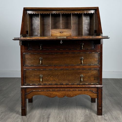 ANTIQUE 20TH CENTURY BUREAU IN OAK - ADDITIONAL PHOTO 1